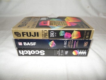 Кассеты VHS S-VHS Fuji Super VHS Pro SE-180 BASF E-180 Scotch E 120 Chrome