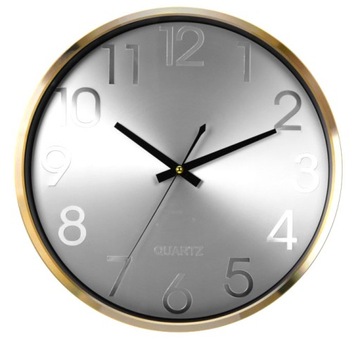 Zegar z Cichym Płynącym Mechanizmem PERFECT Duży