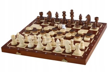 Zestaw drewniany - SZACHY + WARCABY + BACKGAMMON