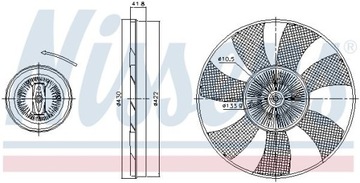 NISSENS 86217 SPOJKA VENTILÁTOR CHLAZENÍ