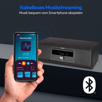 Цифровое радио «все в одном» с CD Medion DAB+FM MP3 AUX BT 30 Вт Пульт дистанционного управления