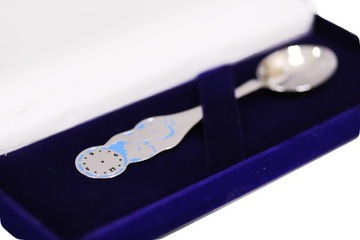 Серебряная ложка в подарок на Крещение.