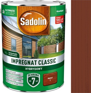 SADOLIN CLASSIC IMPREGNAT 4,5L MAHOŃ