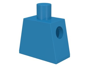 Lego Nowy Tors bez rączek korpus bez nadruku Plain Dark Azure 973