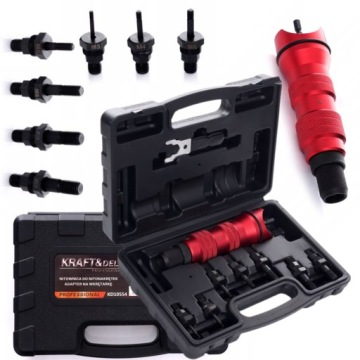 АДАПТЕР ЗАКЛЕПОЧНЫЕ ГАЙКИ ДЛЯ ОТВЕРТКИ 8 шт. M3-M10 КОРПУС CrV - Mo