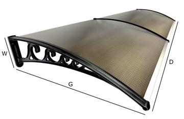 КРЫША НАД ДВЕРЬЮ КРЫША 240х100 ПОЛИКАРБОНАТ