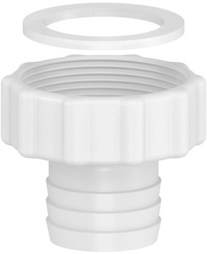 Redukcja Złączka Adapter Basenu 38x38mm z Nakrętką 60mm + OPASKA USZCZELKA