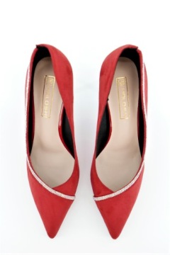 КРАСНЫЕ ШПИЛЬКИ, УКРАШЕННЫЕ ЦИРКОНАМИ R40