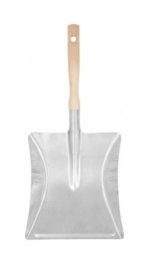 Лопата для мусора металлическая с ручкой 21х23