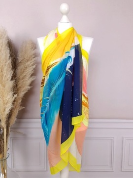 модный ПЛЯЖНЫЙ ШАРФ ПАРЕО модная накидка-туника FINGERS КРАСИВЫЕ ЦВЕТА ШАРФА