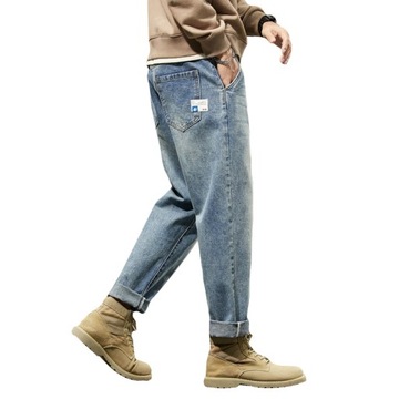 Baggy Jeans Men Harem Pants Loose Fit Wide Leg Vin