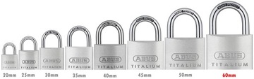 ABUS 3 НАВЕСНЫХ ЗАМКА ДЛЯ 1 ТИТАЛОВОГО НАВЕСНОГО ЗАМКА 3x60MM С КЛЮЧОМ