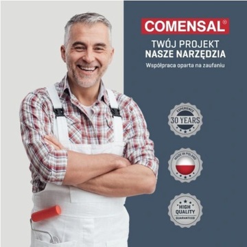 COMENSAL |Zestaw do gładzi PCV / szpachla 600 / kij , wałek, adapter , paca