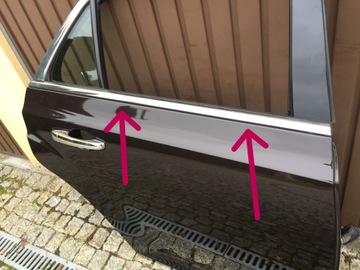 CHRYSLER 300C THEMA 11 12 13 14 LIŠTA ZHRNUJÍCÍ CHRÓM Z DVEŘE PRAVÝ ZADNÍ