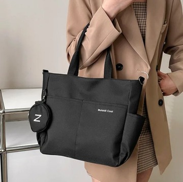 ШКОЛЬНАЯ СУМКА ЖЕНСКАЯ, МОЛОДЕЖНАЯ, ЧЕРНАЯ, СУМКА НА ПЛЕЧЕ, МОЛНИЯ, КОШЕЛЕК