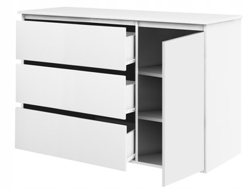 KOMODA SZAFKA 120cm BIAŁY BIAŁA DO SYPIALNI POKOJU