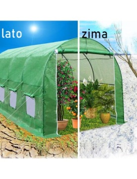 САДОВАЯ ФОЛЬГА ТУННЕЛЬ ТЕПЛИЧНАЯ ПАЛАТКА 6М² 2X3X2 M ЗЕЛЕНАЯ UV-4 + СТРУНА