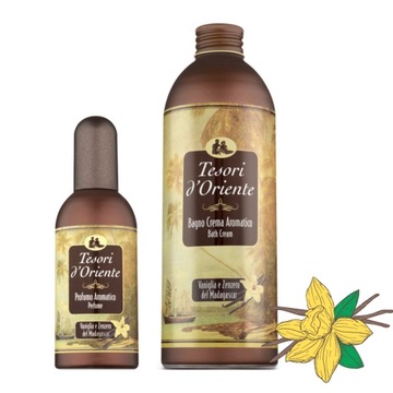 Tesori zestaw Vanilla Ginger: perfumy, krem do kąpieli - wanilia i imbir