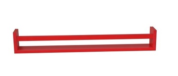 ДЛИННАЯ ДЕРЕВЯННАЯ ПОДВЕСНАЯ ПОЛКА ДЛЯ КНИГ, красная