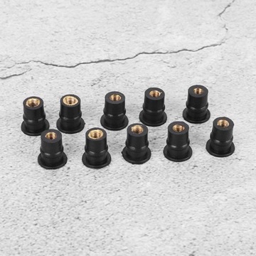 10 шт. резиновые гайки M5 5 мм/0,2 дюйма метрические мотоциклетные болты для