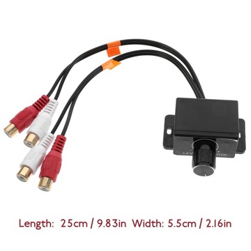 Wzmacniacz Kabel regulacji głośności Bass RCA Audio