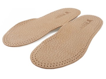 Кожаные стельки, адаптированные к комфорту стопы, размер 40.