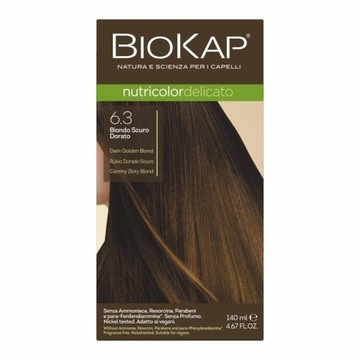 BIOKAP NUTRI DELICATO FARBA CIEMNY ZŁOTY BLOND 6.3
