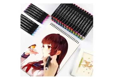 АЛКОГОЛЬНЫЕ МАРКЕРЫ Фломастеры двусторонние Маркеры Pens Pro + СУМКА 48 ШТ.
