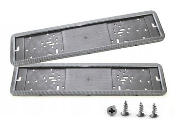 RAMKI POD TABLICE REJESTRACYJNA METAL CARBON 2 SZT