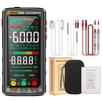 ANENG 682 6000 Liczy Duży multimetr cyfrowy LCD