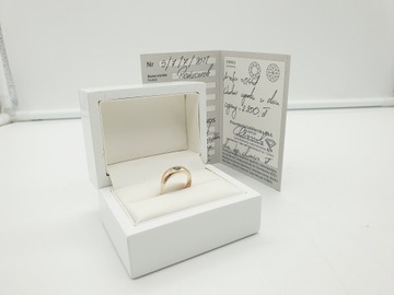 Piękny Złoty Pierścionek z diamentami i szafirem PR 583 W 4,01G R 16