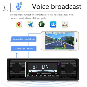 Винтажное автомобильное радио с Bluetooth 12 В, 1 Din