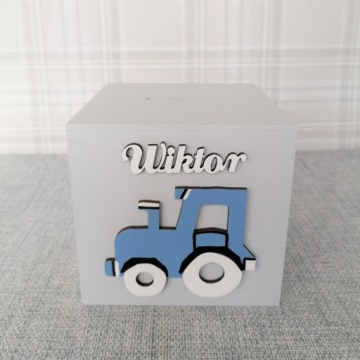 Копилка СУПЕР ПОДАРОК, 100% ДЕРЕВО, НАЗВАНИЕ