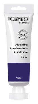 DIY Farba Akrylowa CIEMNOFIOLETOWA w tubie 75ml