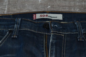 Levis 504 Straight Stretch Spodnie Jeans 33/34