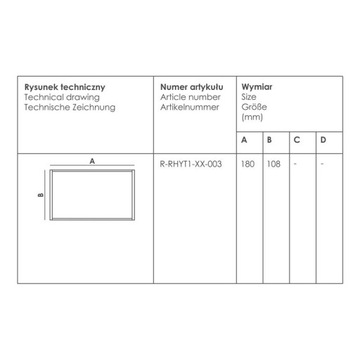 Tabliczka informacyjna przydrzwiowa biurowa na drzwi RHYTHM 180x108mm