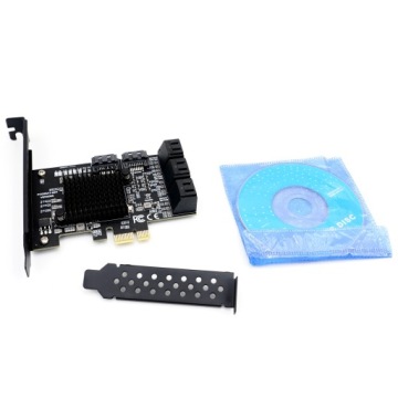 Карта-адаптер для ПК PCIe 1X - 8x SATA 3.0 Serial ATA