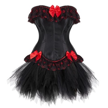 Vintage Lace Corset Dress Women Sexy Satin Corset