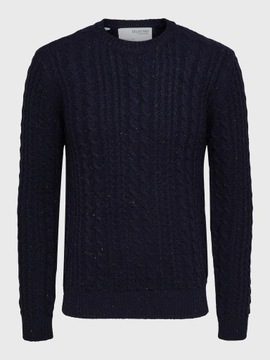 Selected Homme Sweter Henry 16086685 Granatowy Relaxed Fit