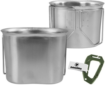 Menażka Kubek Polowy Wojskowy Turystyczny 500ml US Army MFH +Gratis