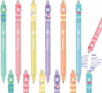 6 sztuk Długopis zmazywalny ścieralny LAMA ZESTAW Colorino
