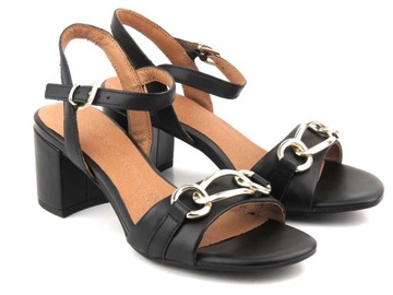 SANDAŁY DAMSKIE MARCO TOZZI 28363 CZARNE OBCAS 6cm