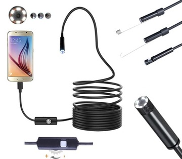 KAMERA ENDOSKOPOWA 3W1 5 METRÓW ANDROID PC