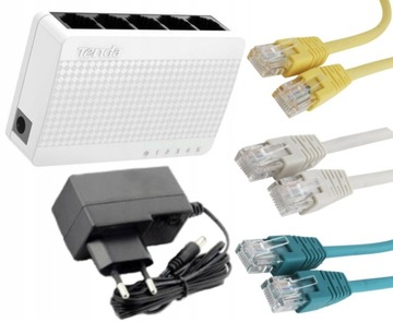 Mały Switch Hub rozdzielacz internetu rozgałęźnik gniazd sieci kabla portów