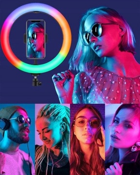 НАБОР RING LAMP RING RGB СО ШТАТИВОМ ДЛЯ СЕЛФИ-ВИДЕОФОТО
