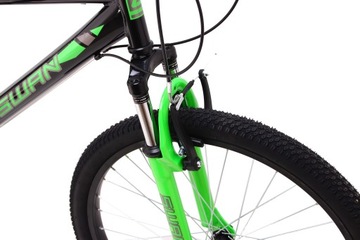 ROWER DLA DZIECKA CHŁOPCA GÓRSKI MTB 24 SHIMANO Z AMORTYZACJĄ 135-155