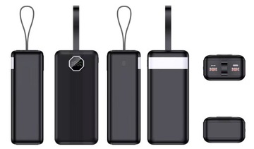 Большой банк Powerbank Power Bank 50000MAH 2XUSB USB-C Синг с фонариком и ремнем