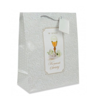 ПОДАРОЧНЫЙ СУМОК ДЛЯ ПРИЧАСТИЯ БЕЛЫЙ 23x18