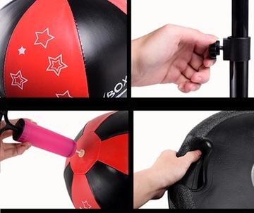 ZESTAW BOKSERSKI DLA DZIECI Z GRUSZKA +RĘKAWICE BOKS DUŻY ZESTAW REGULOWANY