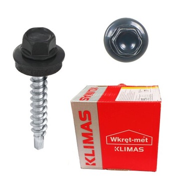 WKRĘTY FARMERSKIE 4,8x35 RAL 7016 FARMERY 250szt WFD-48035 KLIMAS